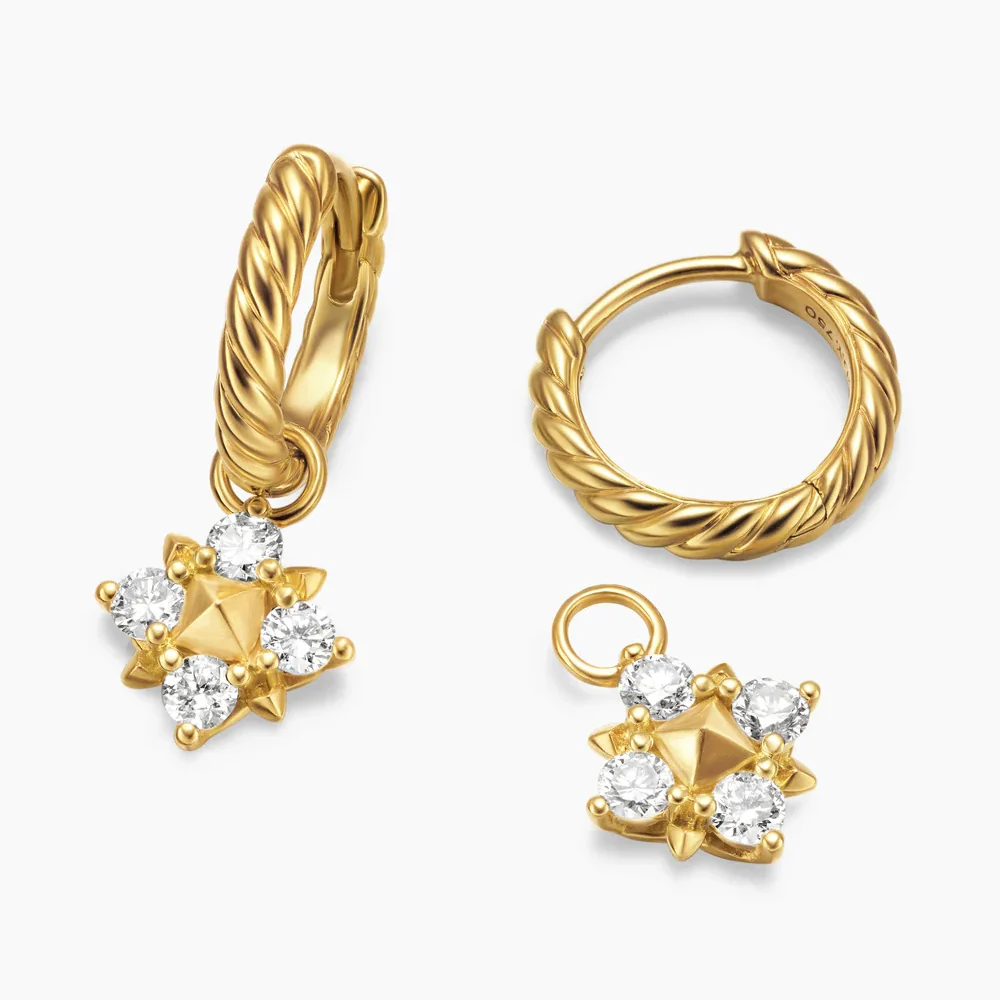 David Yurman Petite Modern Renaissance® Pyramid Drop Earrings - Image 4