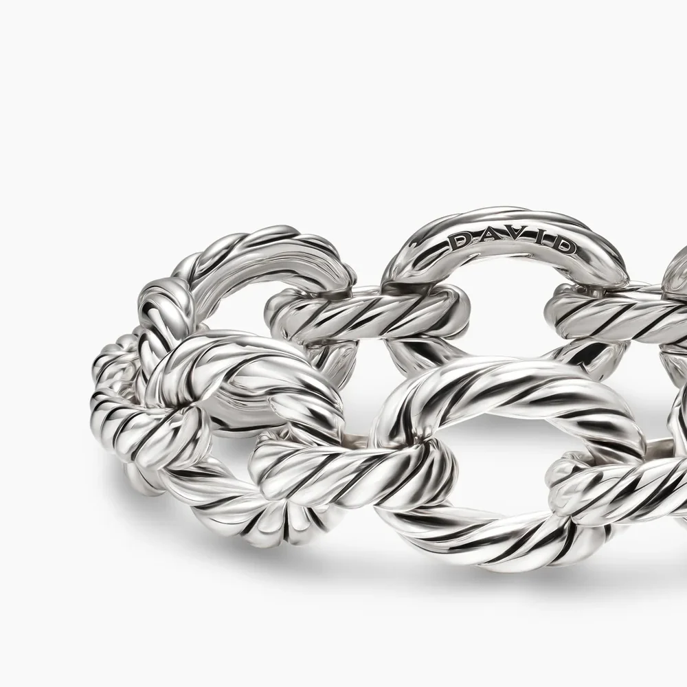 David Yurman Sculpted Cable Oval Link Bracelet - Image 3