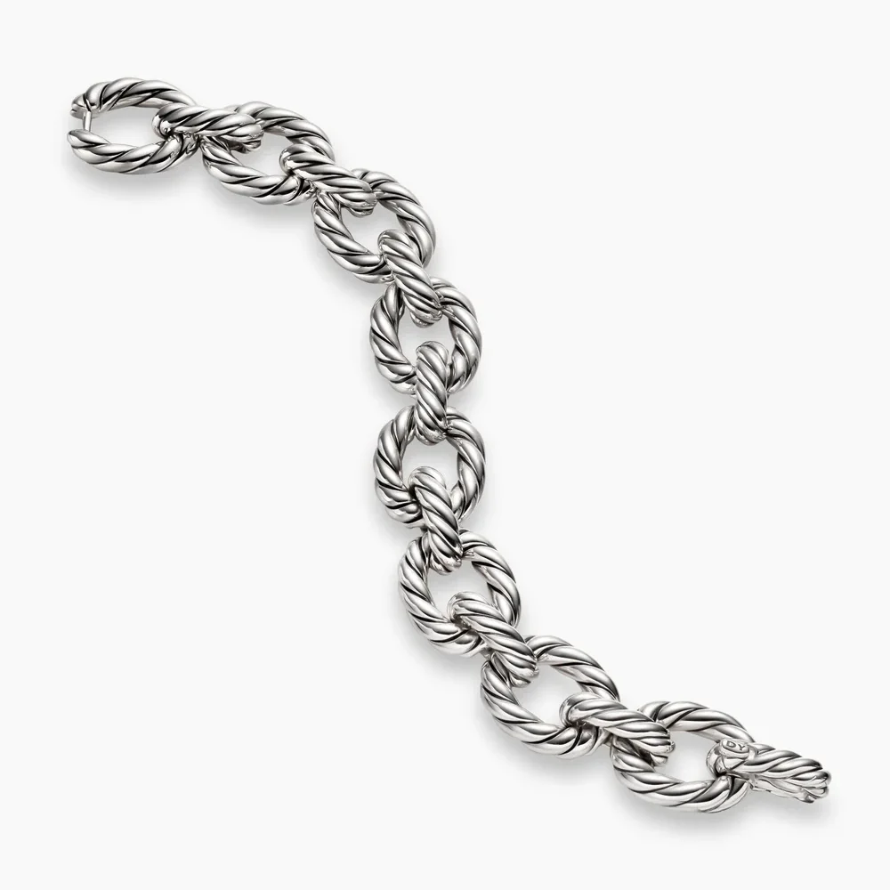 David Yurman Sculpted Cable Oval Link Bracelet - Image 4