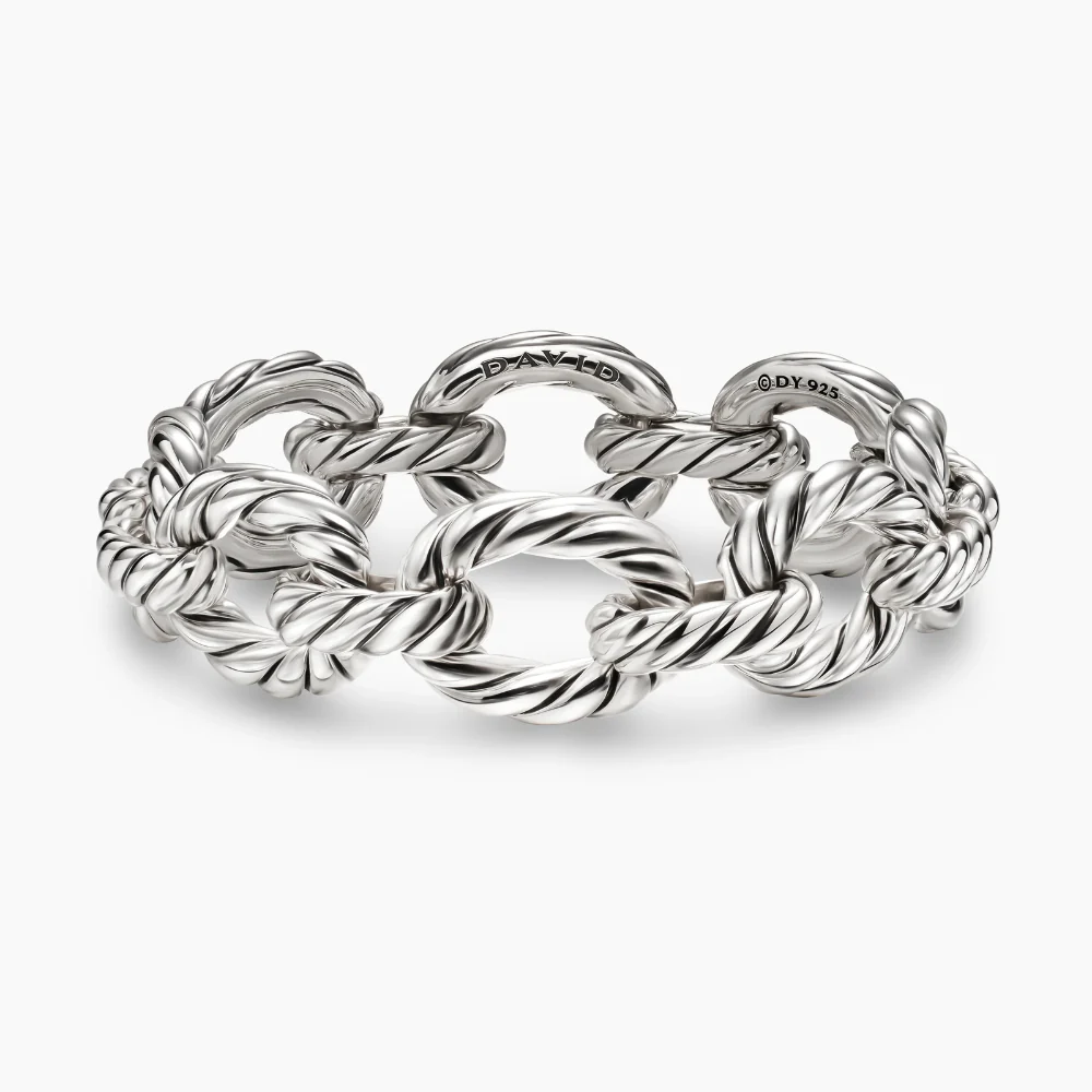 David Yurman Sculpted Cable Oval Link Bracelet