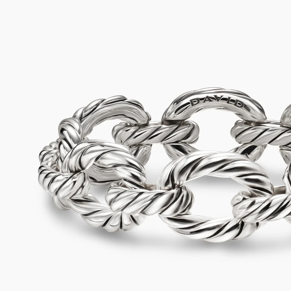 David Yurman Sculpted Cable Oval Link Bracelet - Image 4
