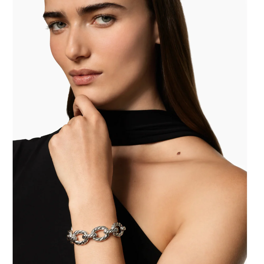 David Yurman Sculpted Cable Oval Link Bracelet - Image 5