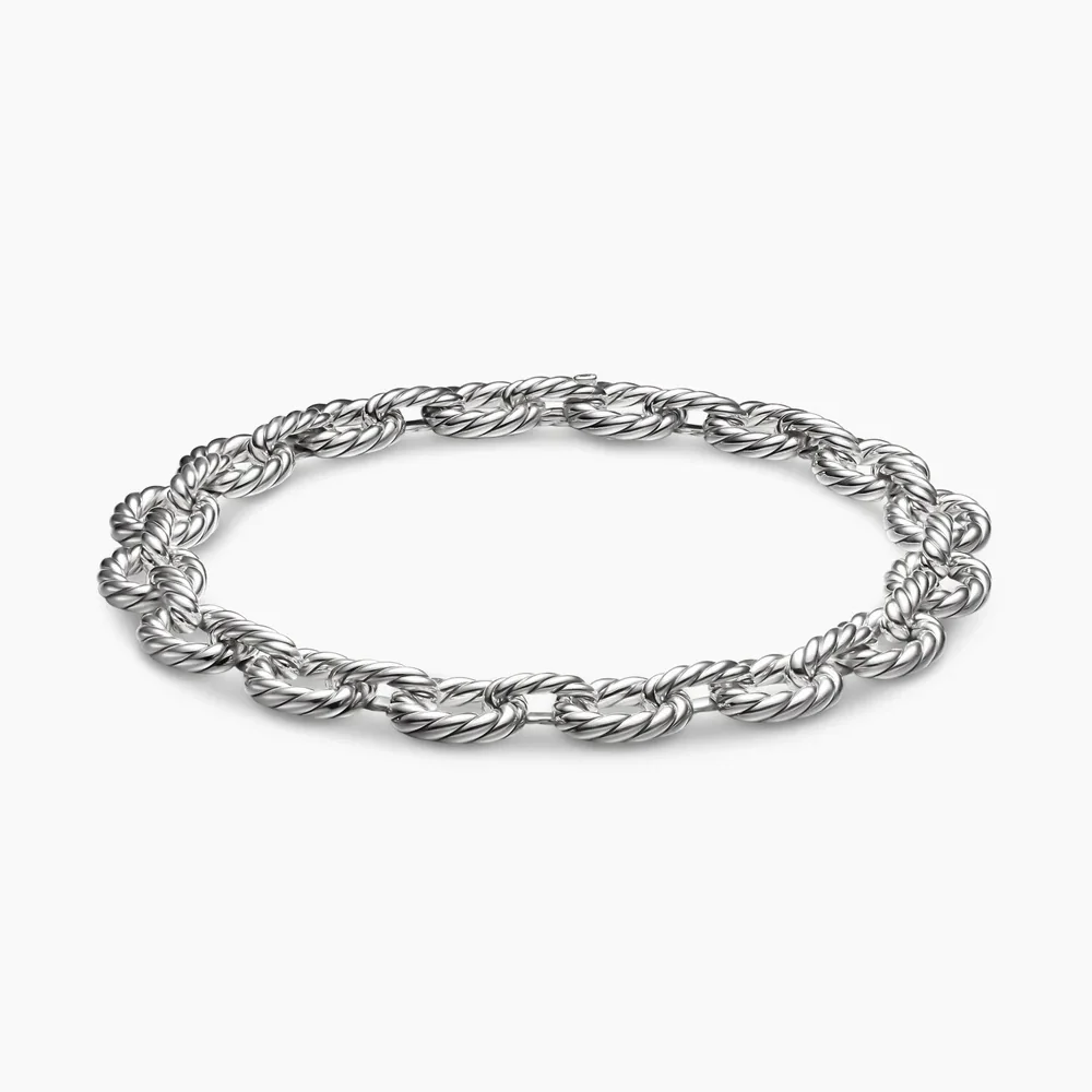 David Yurman Sculpted Cable Oval Link Necklace