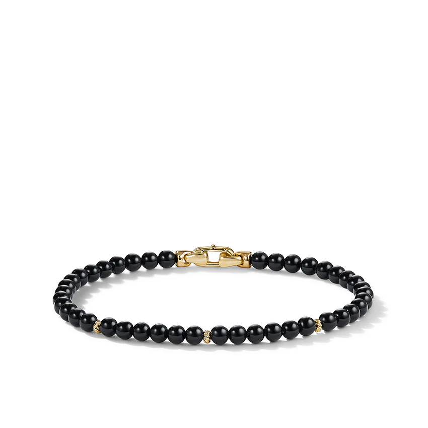 David Yurman Spiritual Beads Bracelet with Black Onyx and 14ct Yellow Gold - Image 3
