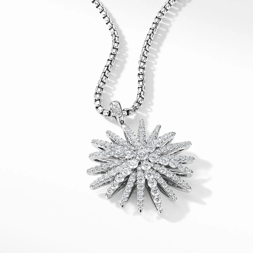 David Yurman Starburst Pendant with Pavé Diamonds - Image 3
