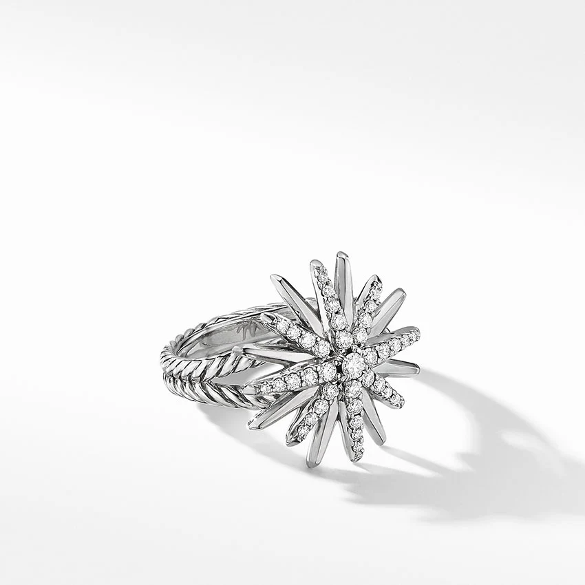 David Yurman Starburst Ring with Pavé Diamonds - Image 3