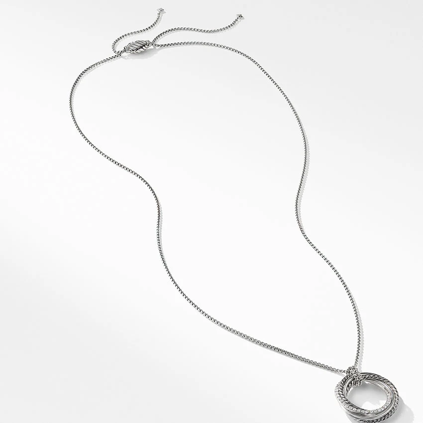 David Yurman The Crossover Collection® Pendant Necklace with Diamonds - Image 3