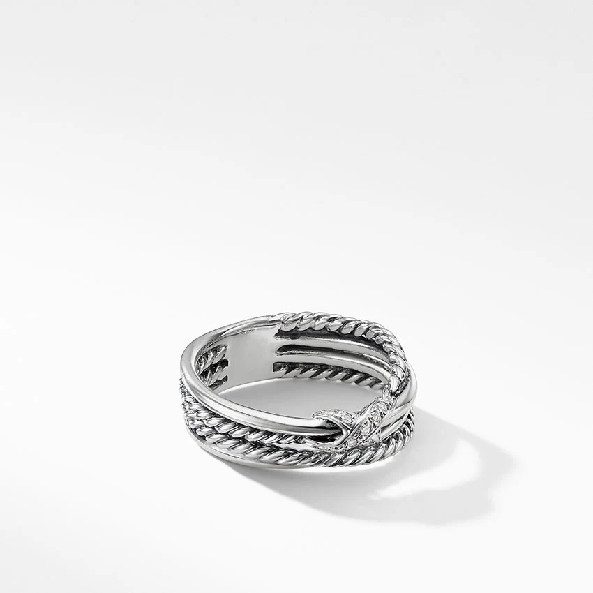 David Yurman X Collection Ring with Diamonds - Image 4