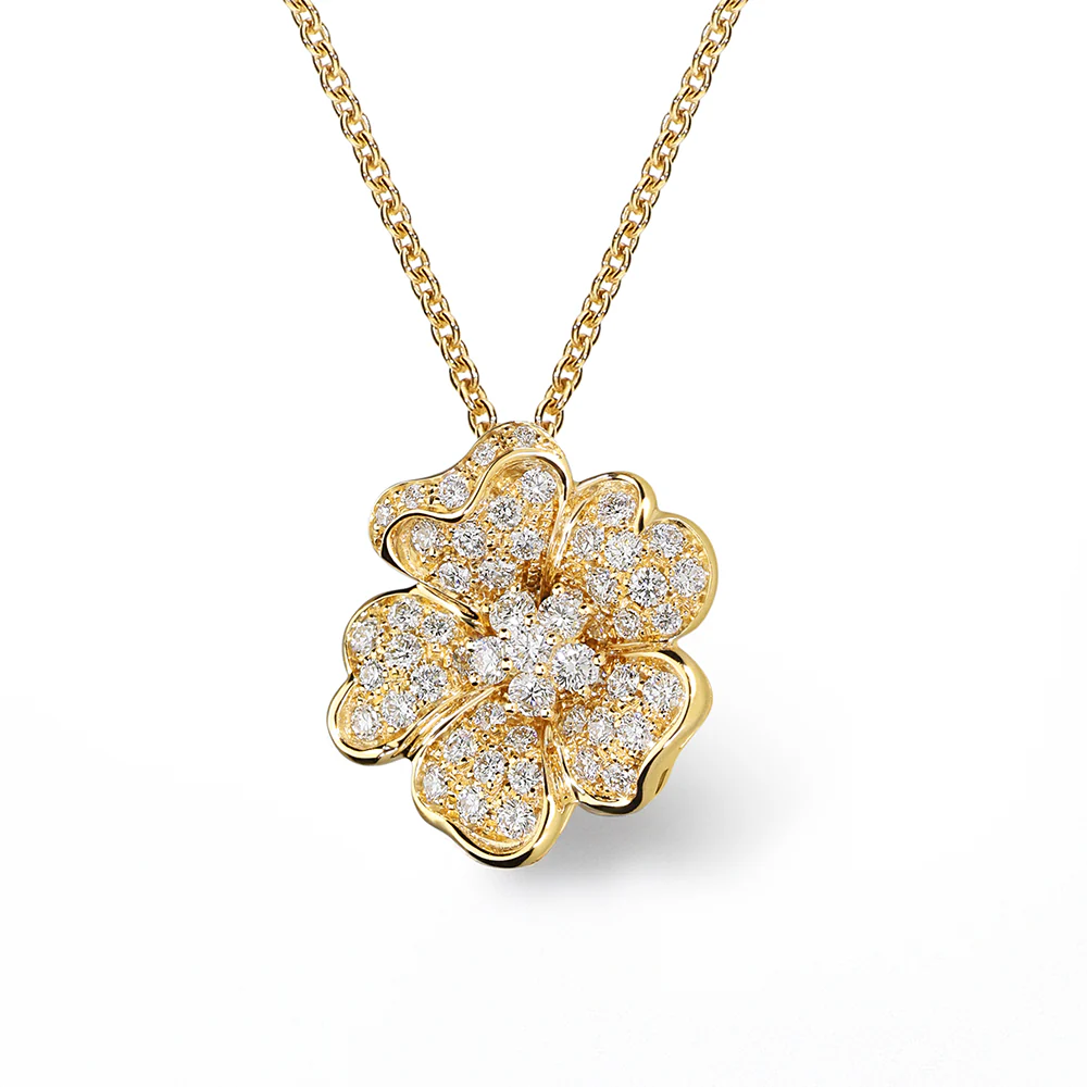 Flora 1.24ct Diamond Yellow Gold Necklace