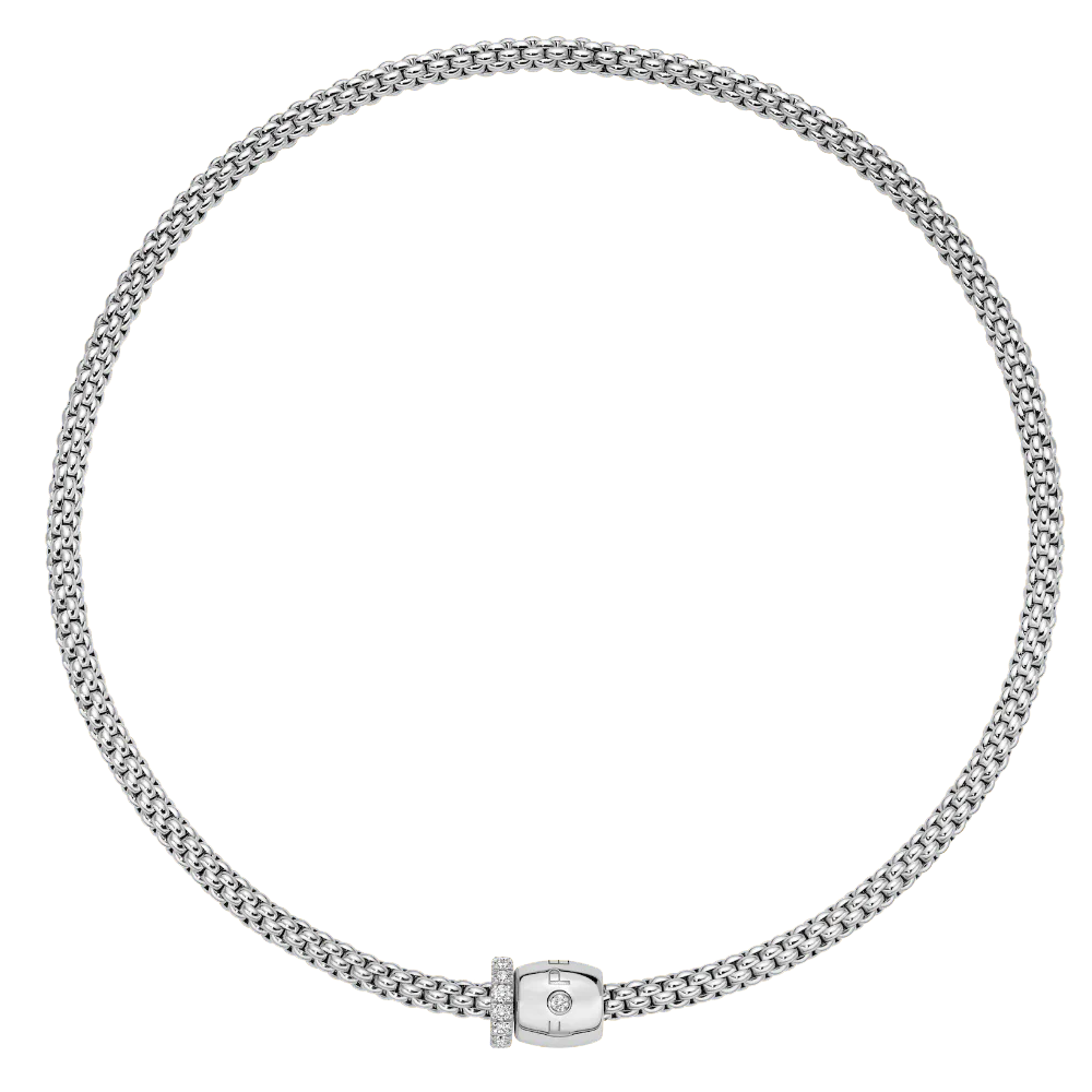 FOPE Solo Flex'it Necklace with Ornamental Clasp and Diamond Pavé - Image 2