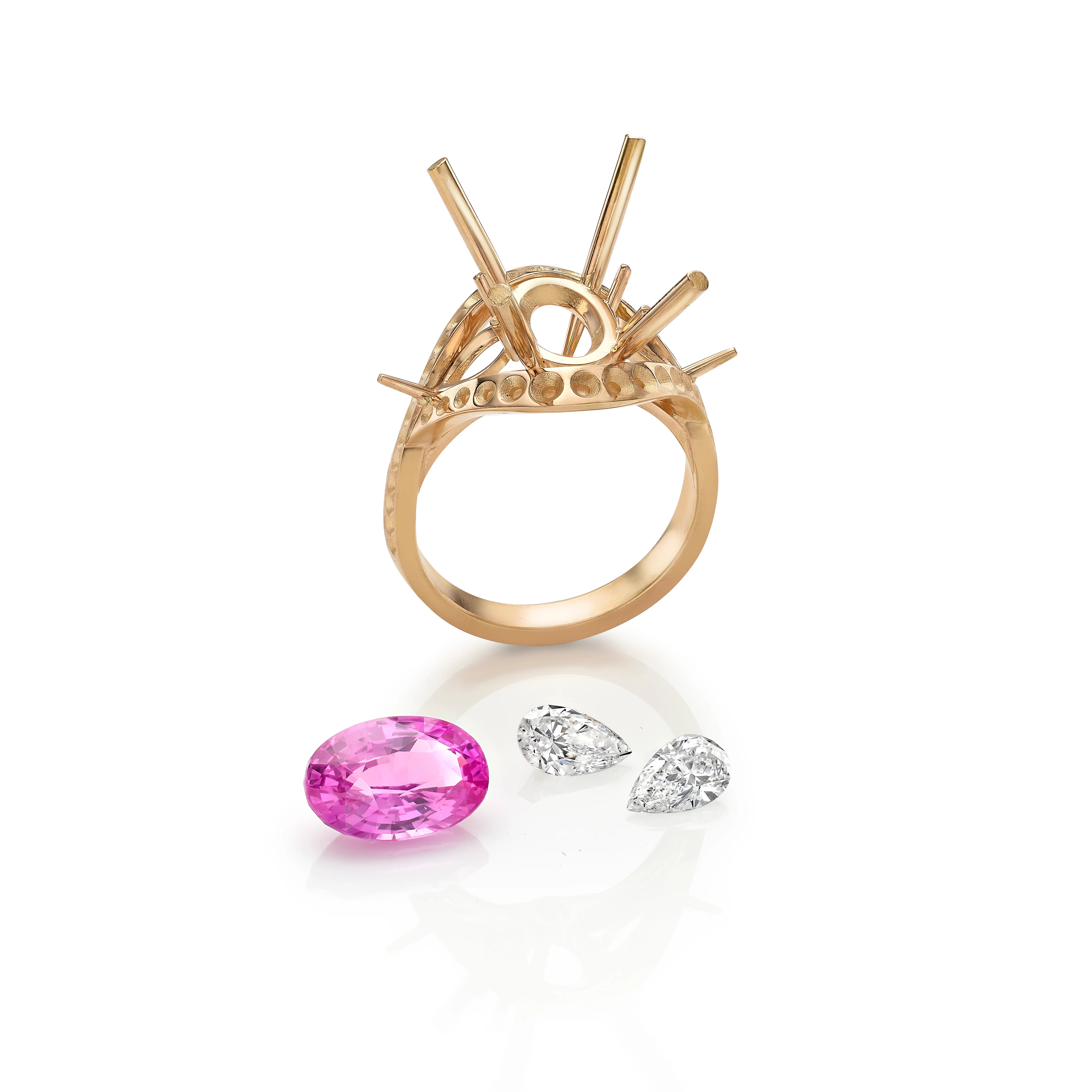 Foxglove Pink Sapphire and Diamond Ring - Image 5