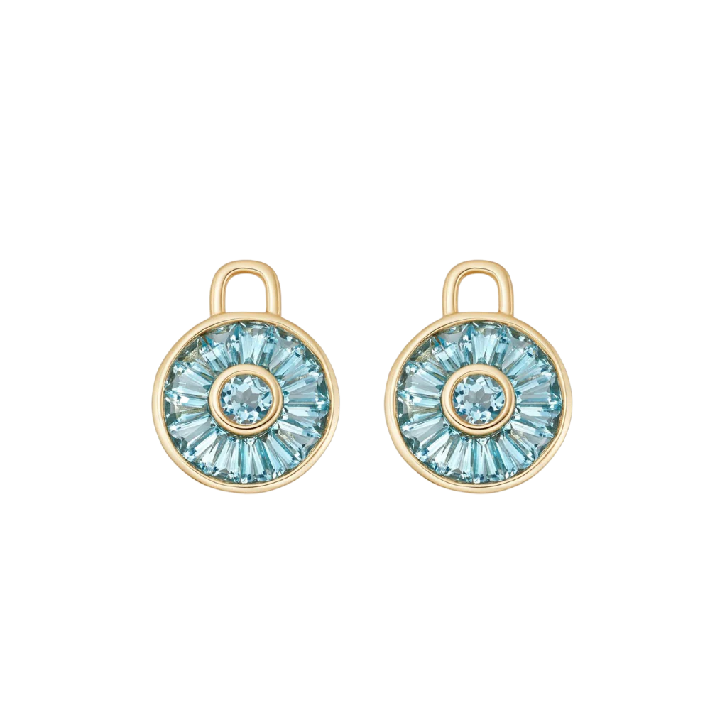 Kiki McDonough Blue Topaz Round Mosaic Drops