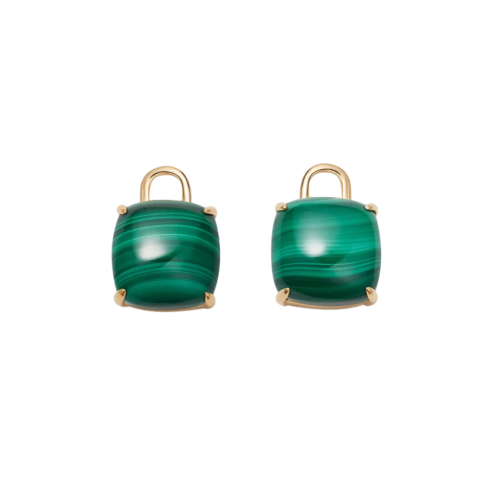 Kiki McDonough Cushion Malachite Detachable Drops
