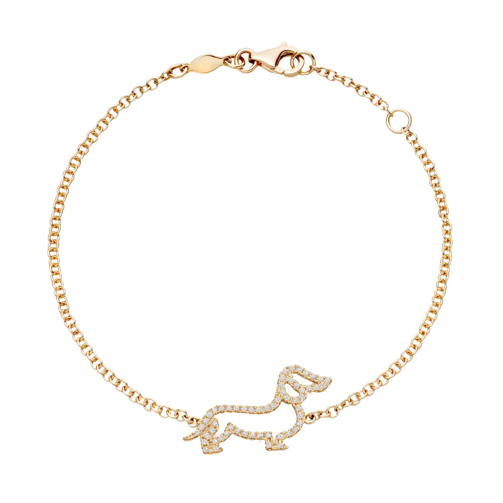 Kiki McDonough Memories Diamond Dachshund Bracelet