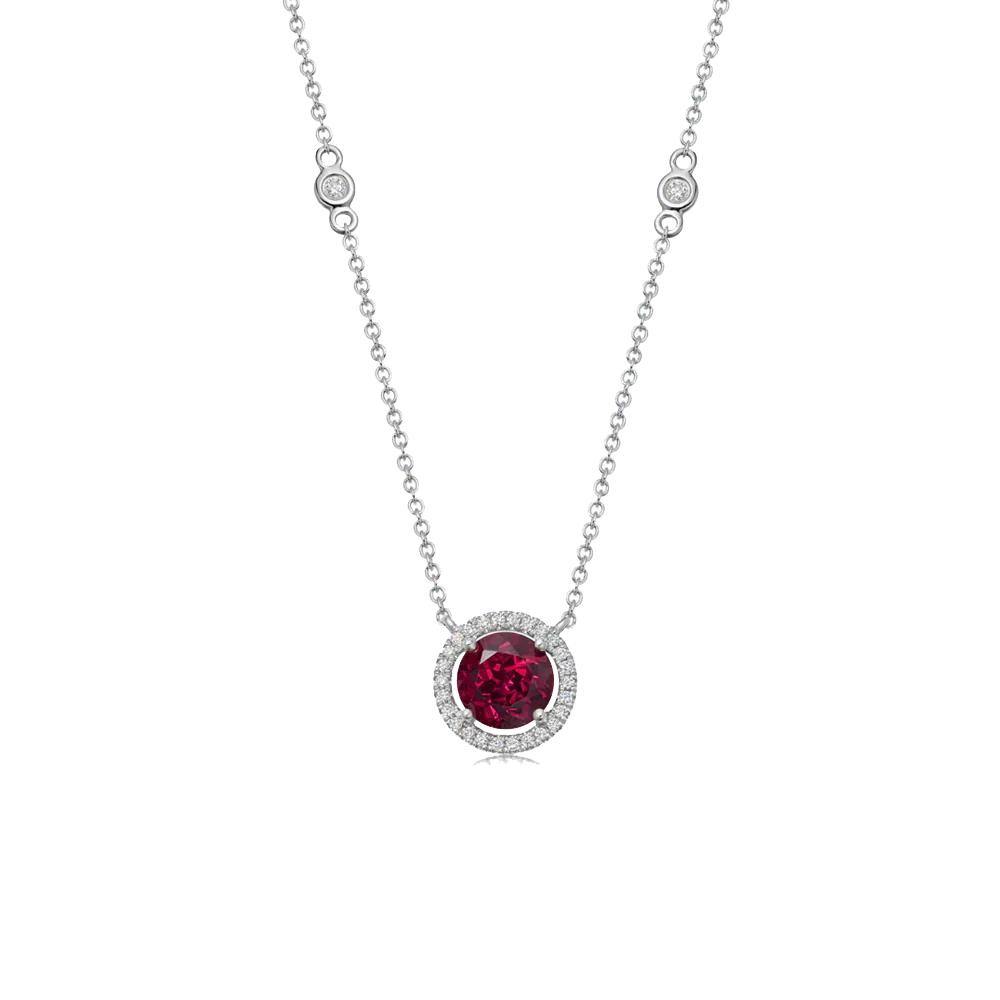 Kiki McDonough Special Edition Grace Rhodolite Garnet and Diamond Necklace