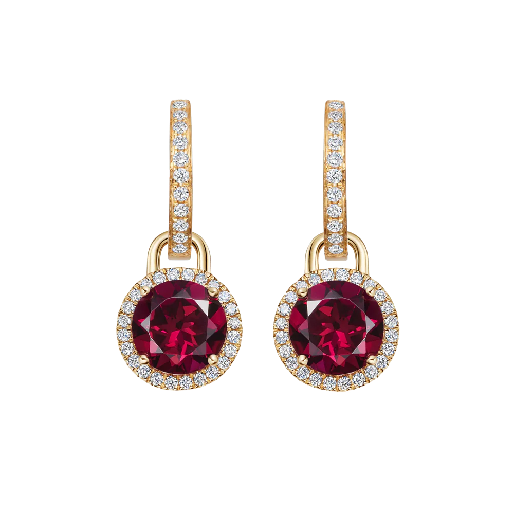 Kiki McDonough Special Edition Grace Rhodolite Garnet & Diamond Mini Detachable Drops