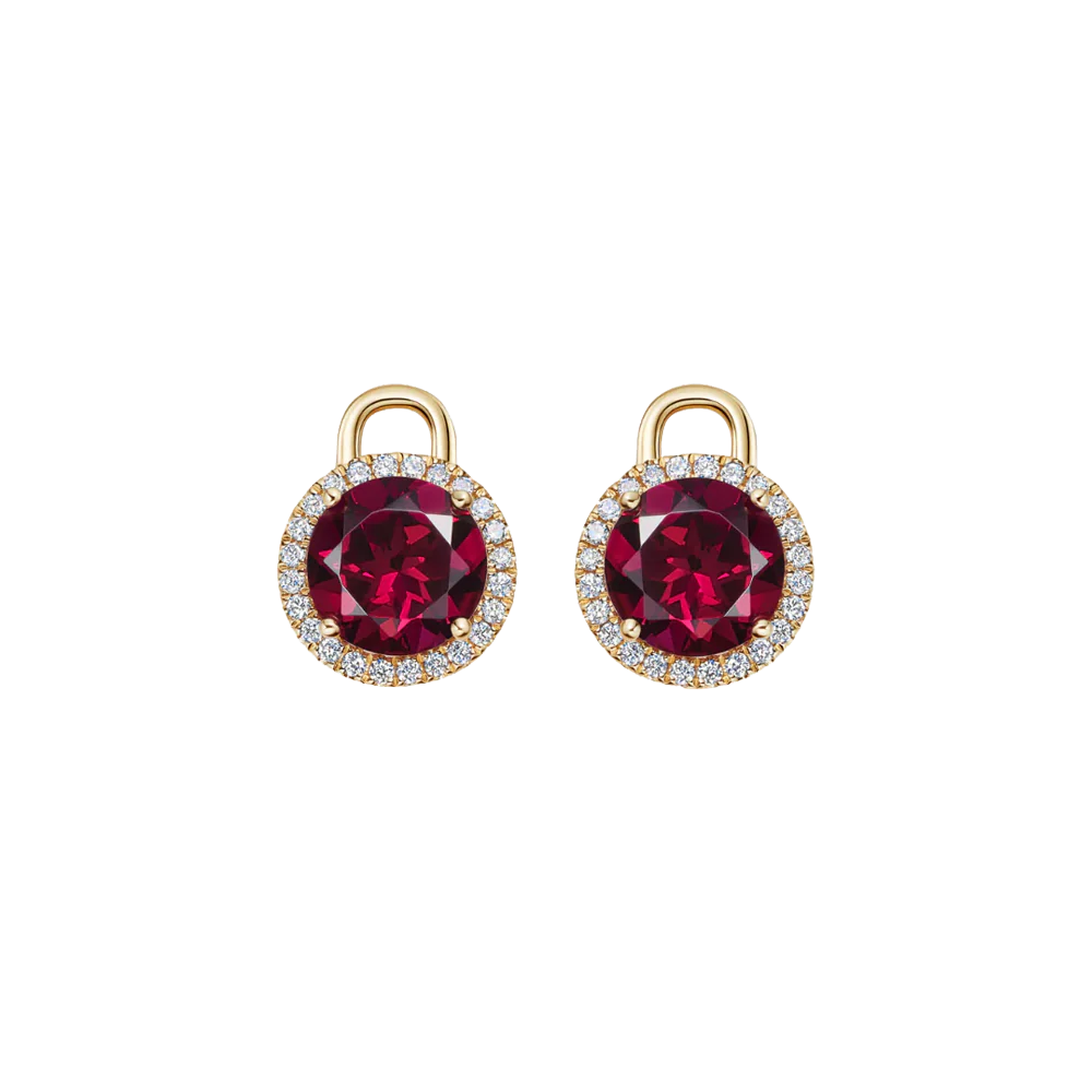 Kiki McDonough Special Edition Grace Rhodolite Garnet & Diamond Mini Detachable Drops - Image 2