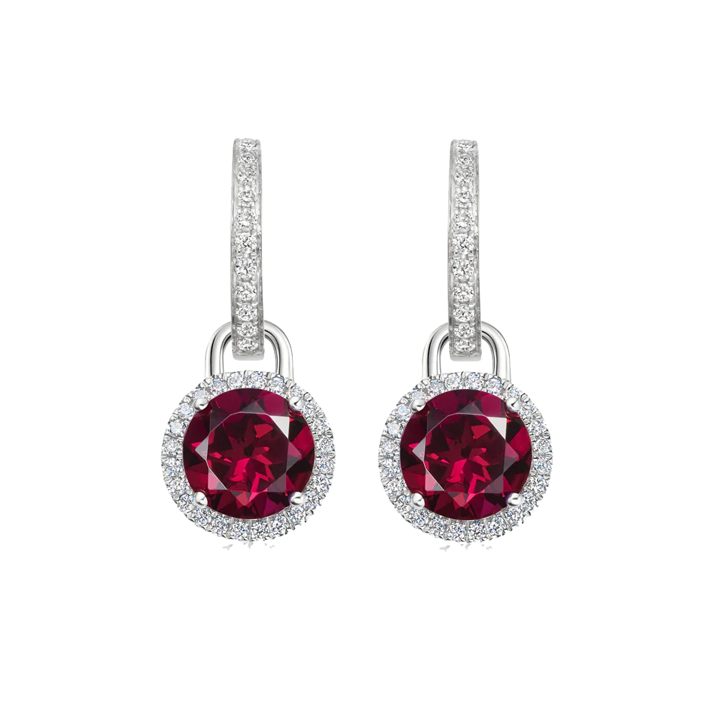 Kiki McDonough Special Edition Grace Rhodolite Garnet & Diamond Mini Detachable Drops
