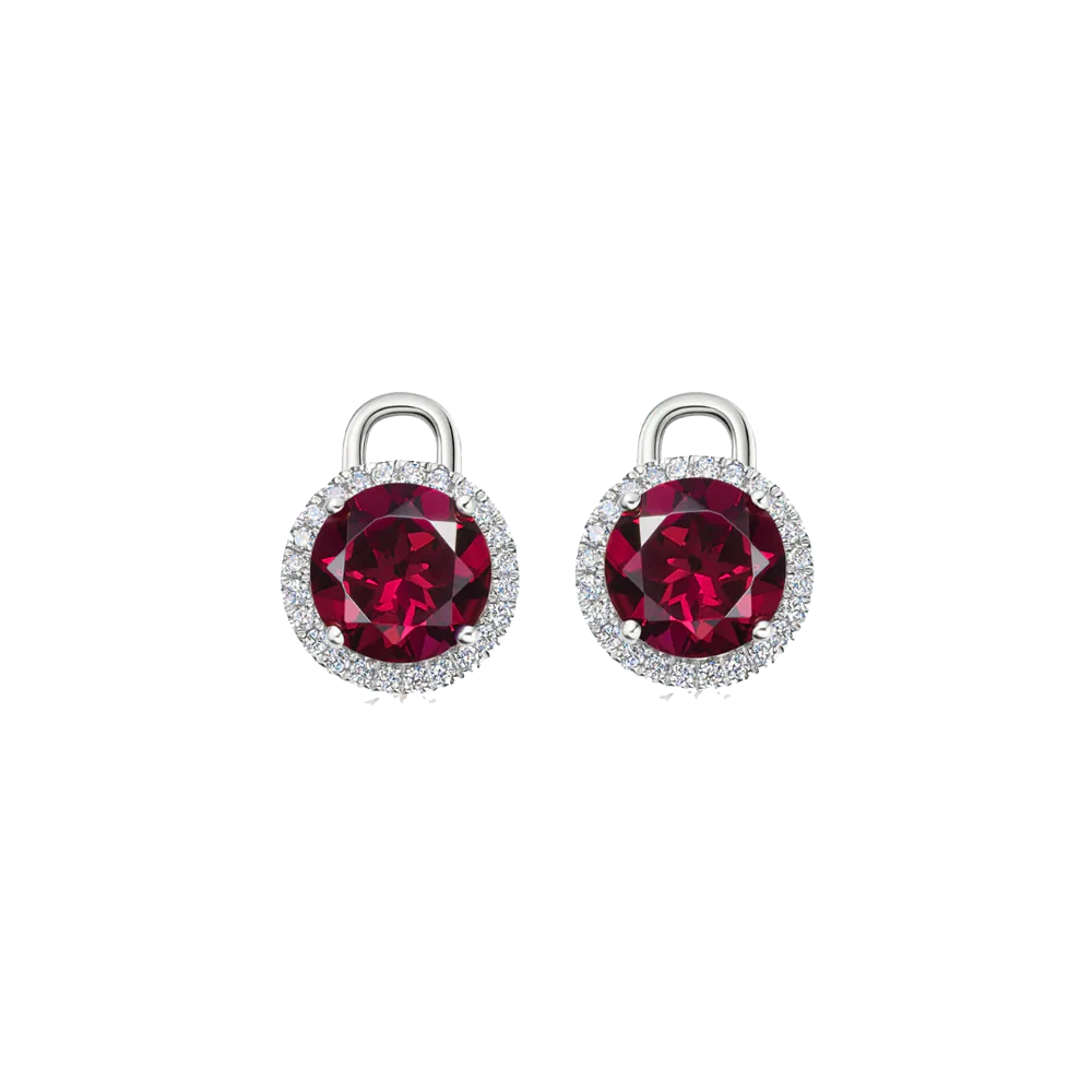 Kiki McDonough Special Edition Grace Rhodolite Garnet & Diamond Mini Detachable Drops - Image 2