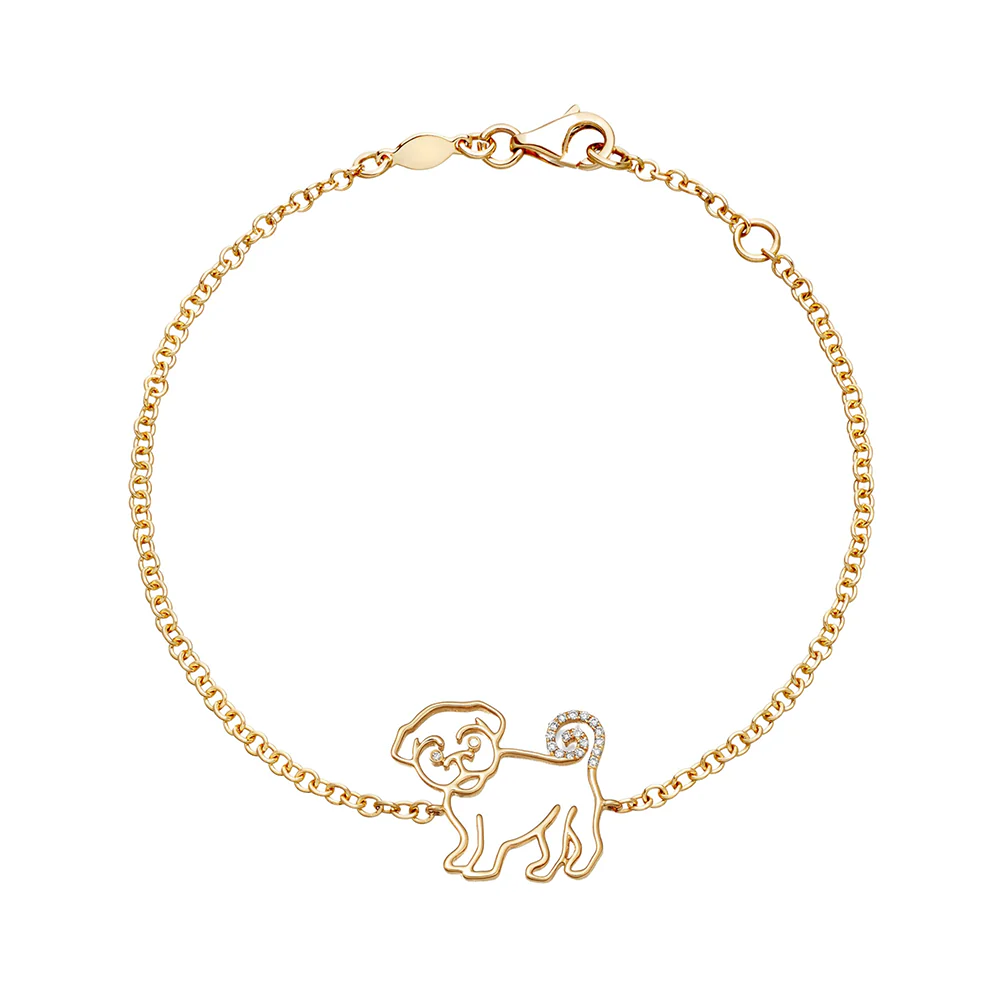 Kiki McDonough Memories Diamond Pug Bracelet