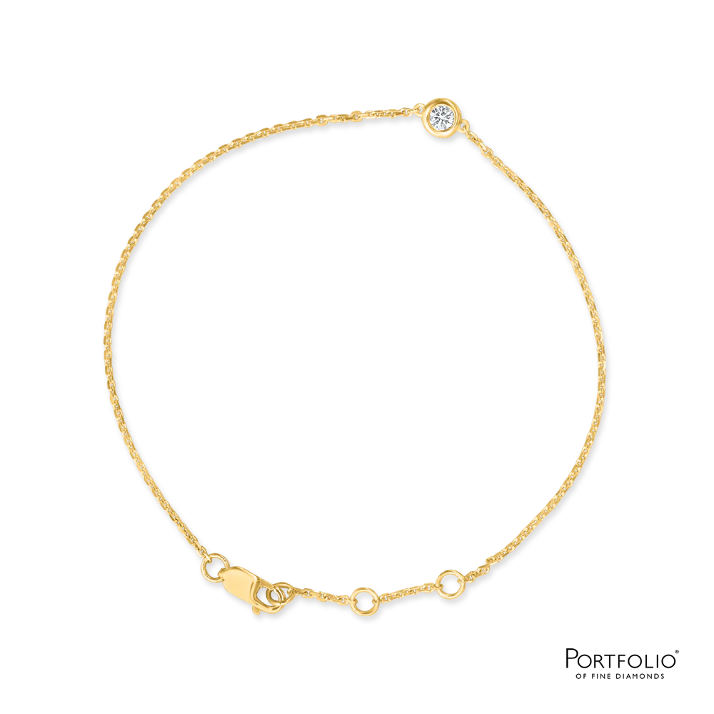 Love Diamonds 0.09ct Diamond Yellow Gold Bracelet