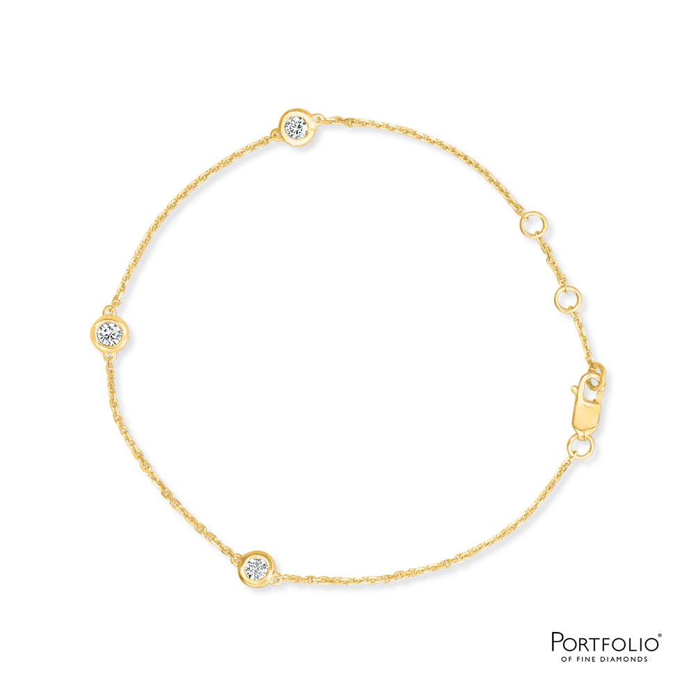 Love Diamonds 0.27ct Diamond Yellow Gold Bracelet