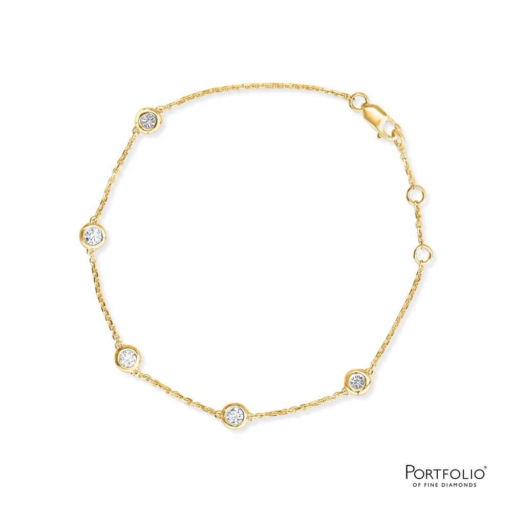 Love Diamonds 0.45ct Diamond Yellow Gold Bracelet