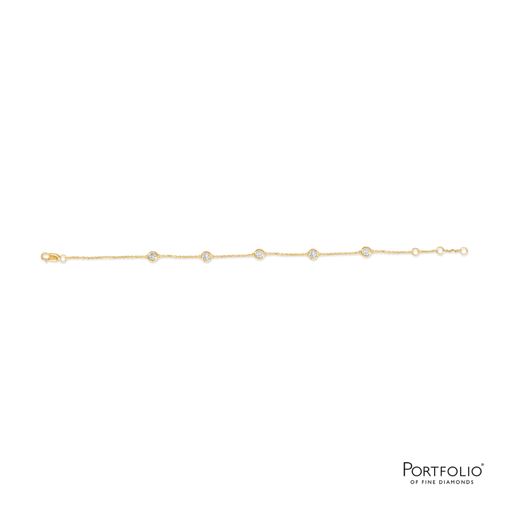 Love Diamonds 0.45ct Diamond Yellow Gold Bracelet - Image 2