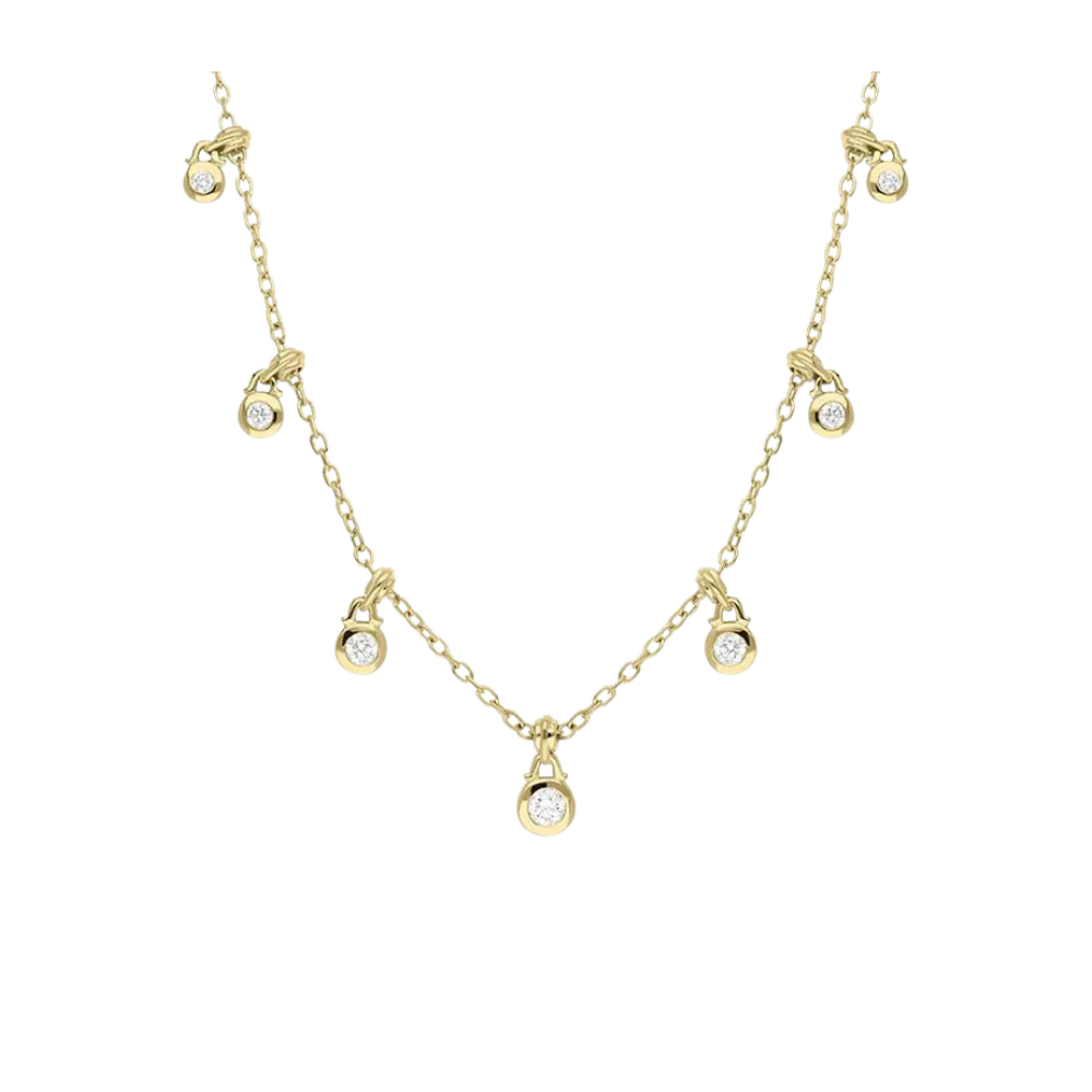 Love Diamonds 0.53ct Diamond Yellow Gold Necklace