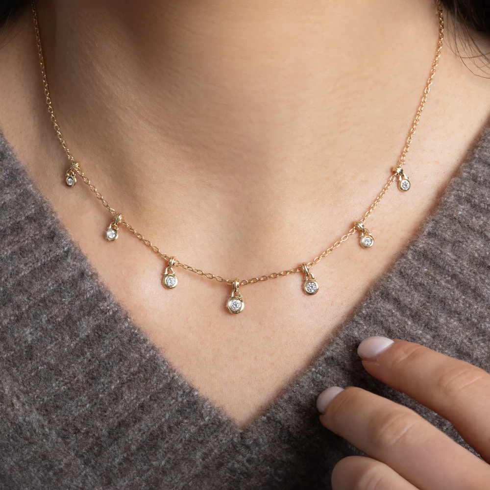 Love Diamonds 0.53ct Diamond Yellow Gold Necklace - Image 3