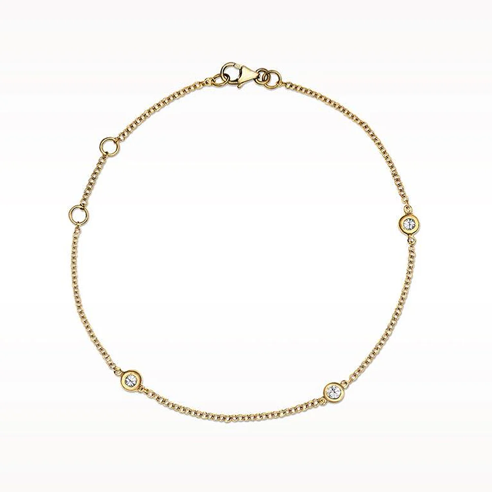 Love Diamonds 0.15ct Diamond Yellow Gold Bracelet