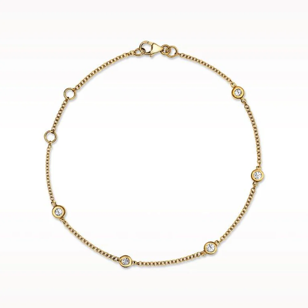 Love Diamonds 0.25ct  Diamond Yellow Gold Bracelet