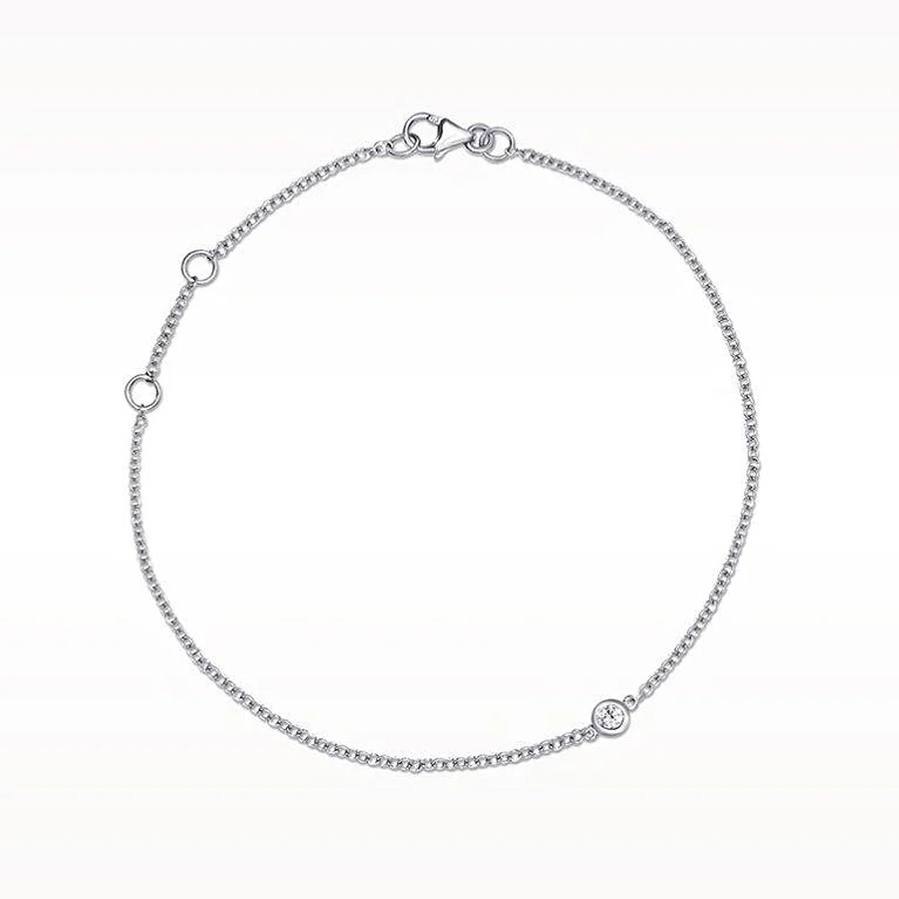 Love Diamonds 0.05ct Diamond White Gold Bracelet