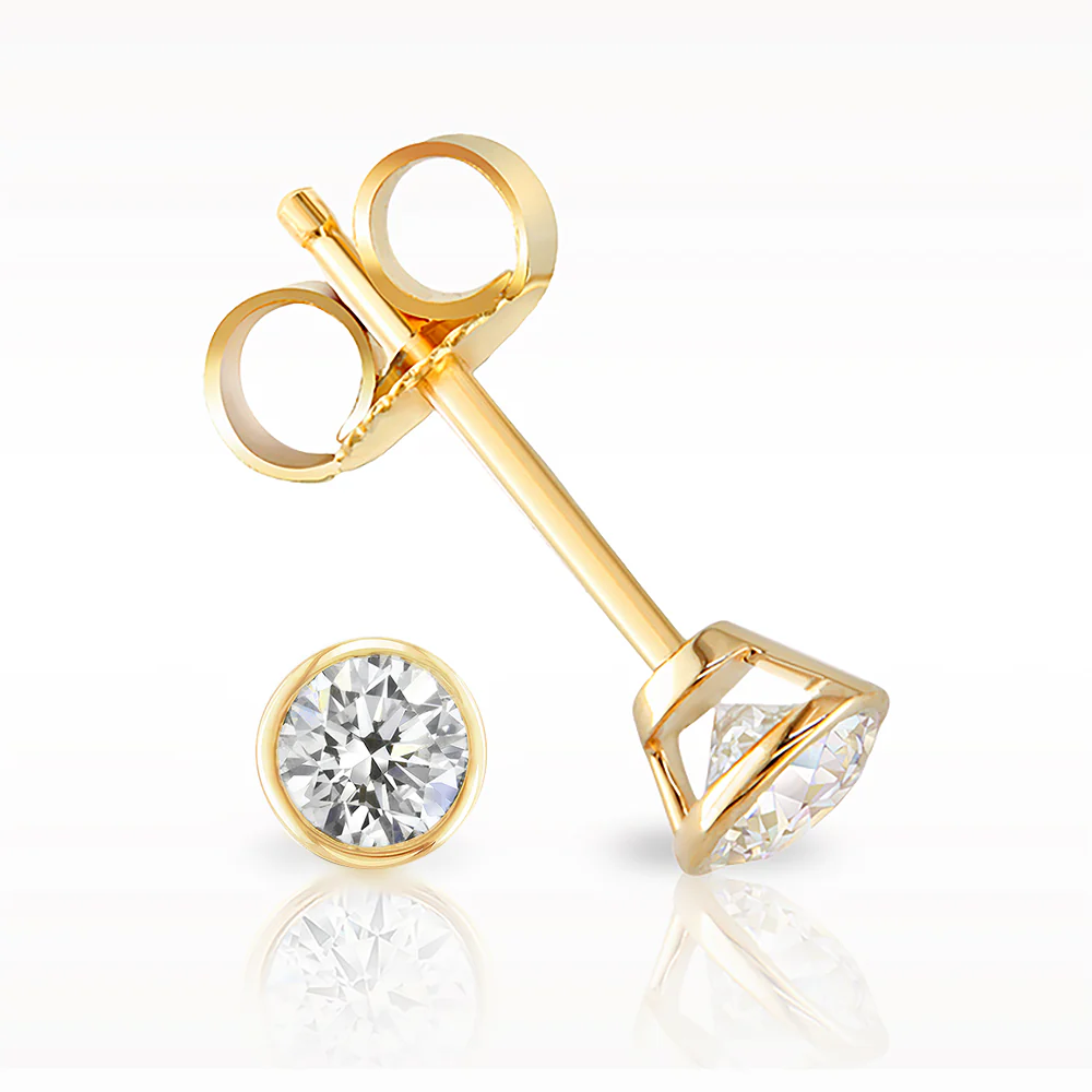 Love Diamonds 0.20ct Yellow Gold Earrings - Image 2