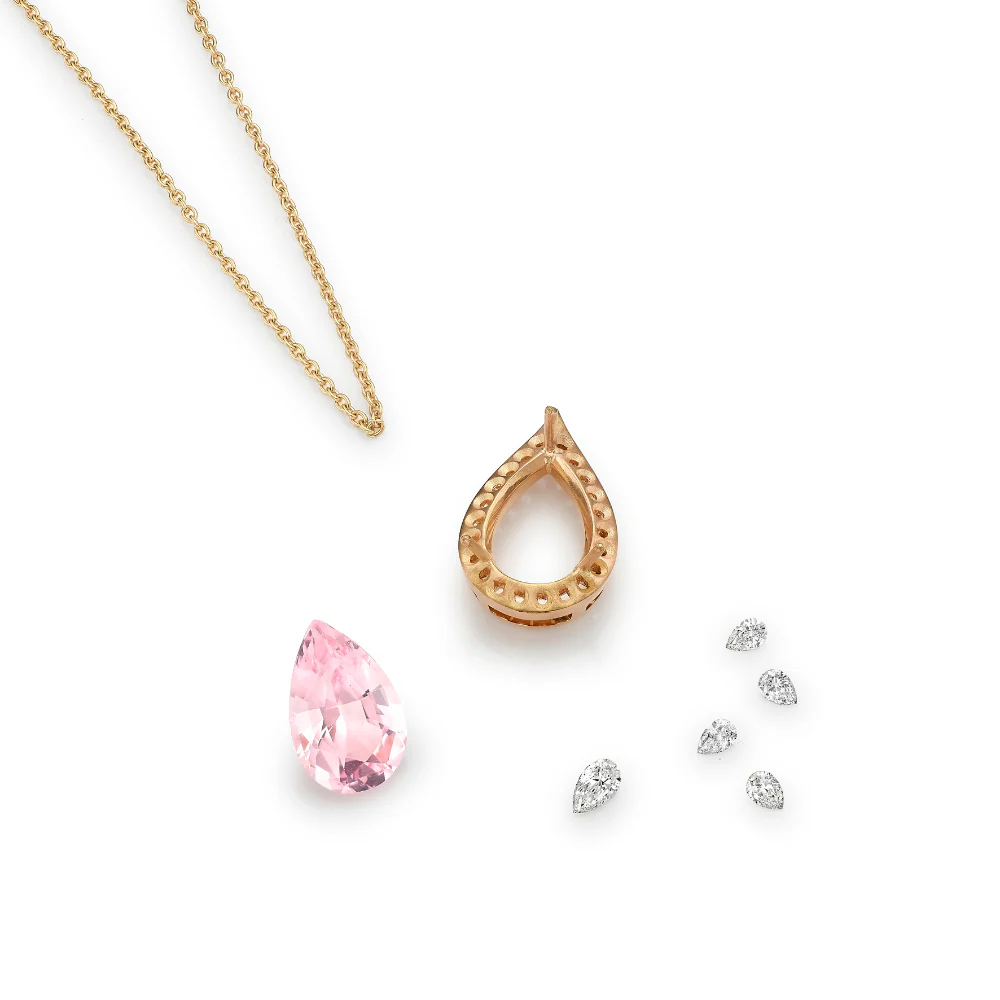 Magnolia Soft Pink Morganite Pendant - Image 4