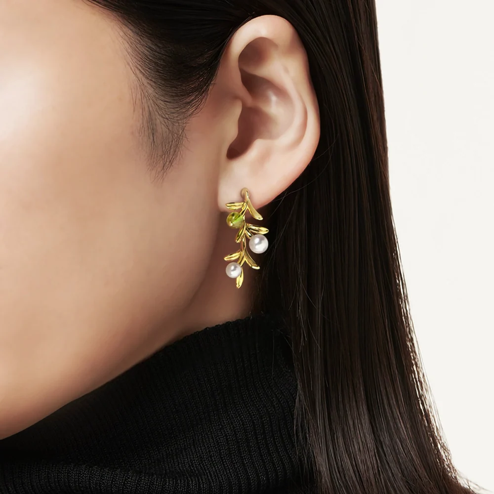 Mikimoto Olive Earrings - Image 2