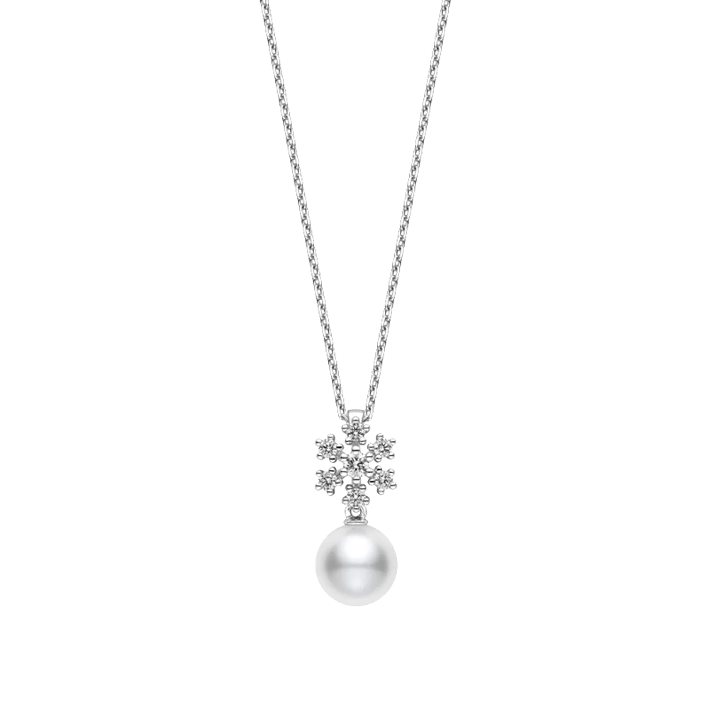 Mikimoto Pearl And Diamond Pendant