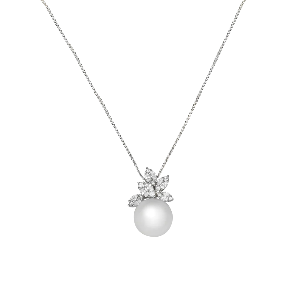 Pearl And Diamond Necklace