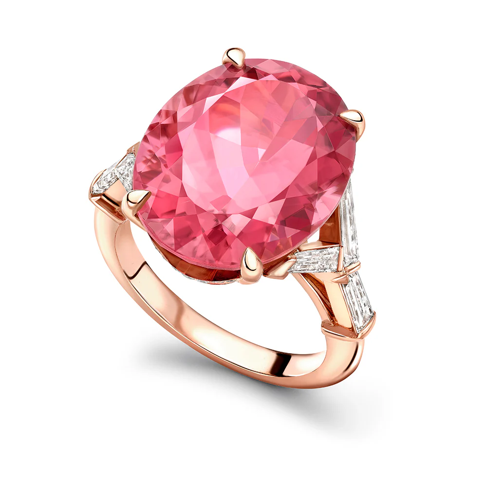 Ancient Trees Pink Tourmaline Ring