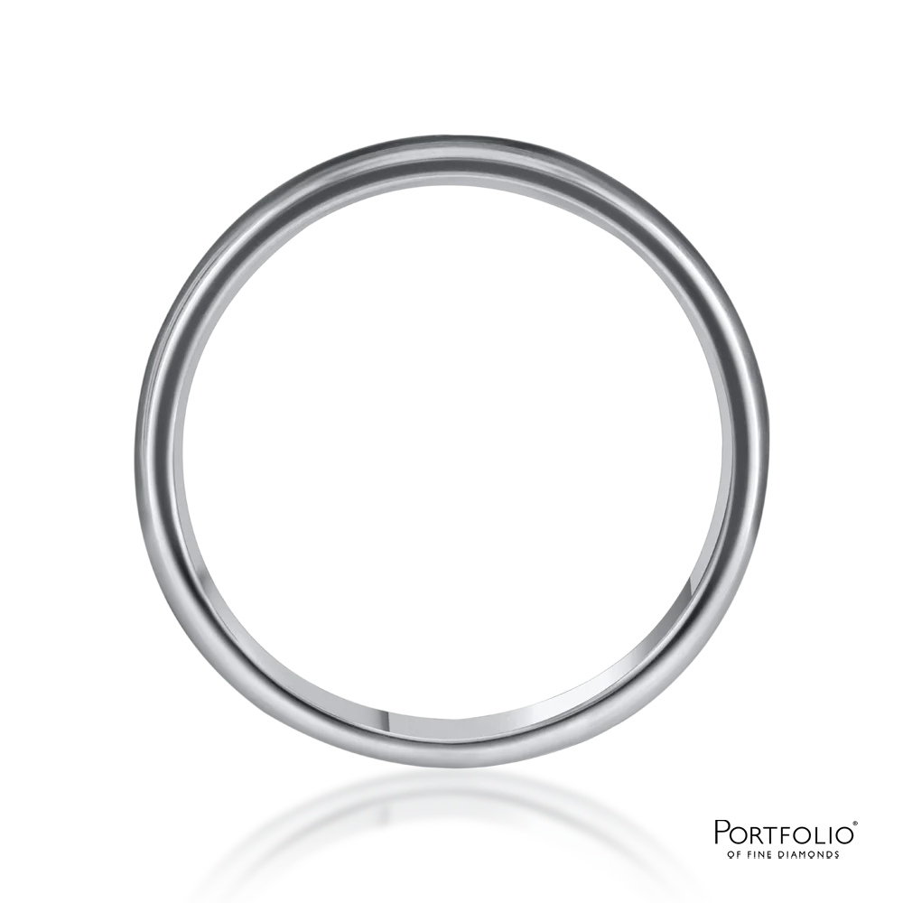 Platinum 3.5mm Light Court Wedding Ring - Image 2
