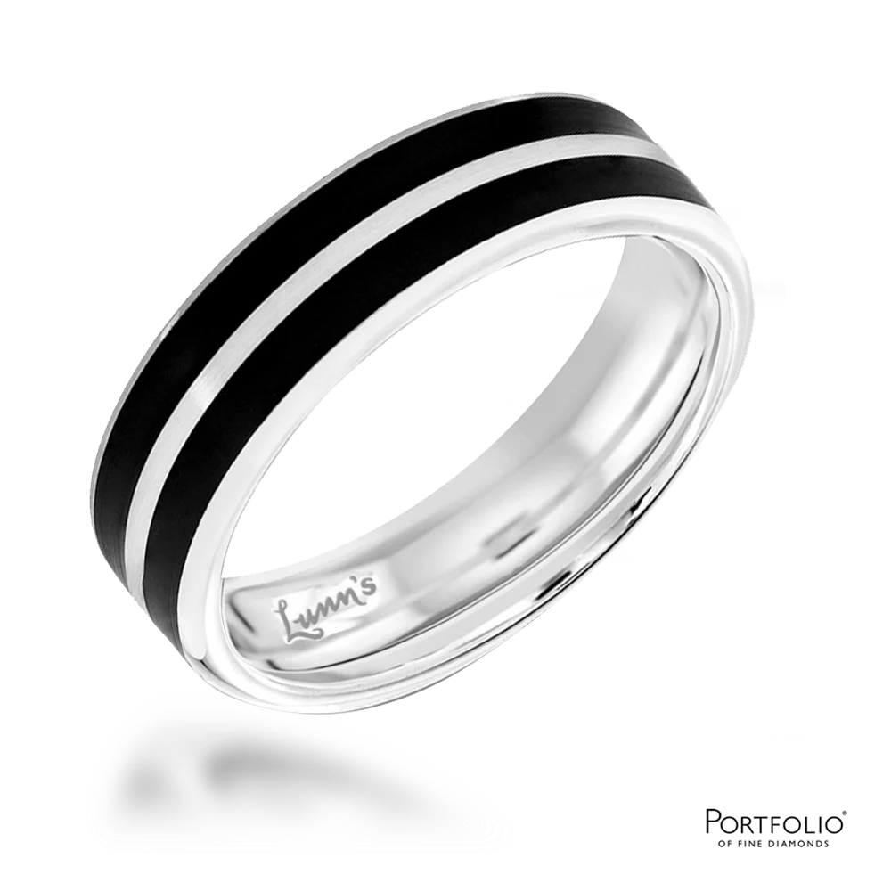 Platinum and Ceramic 5mm Wedding Ring