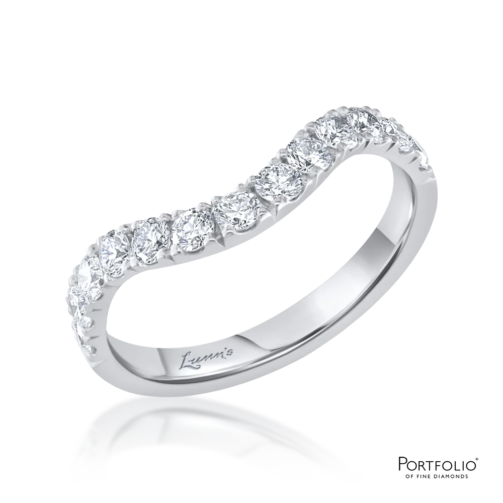 0.78ct Diamond Platinum Medium Curved Ring