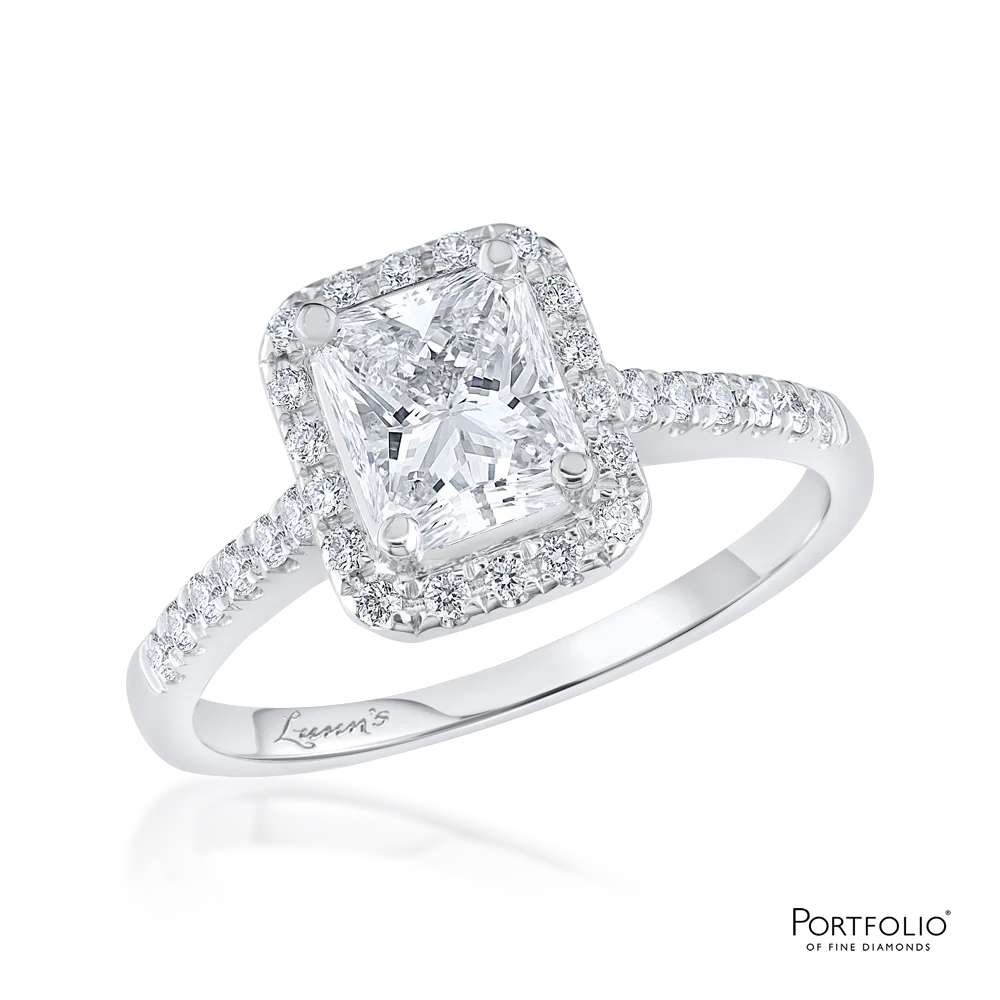 Pre-Owned Cluster 1.07ct K VVS Diamond Platinum Ring