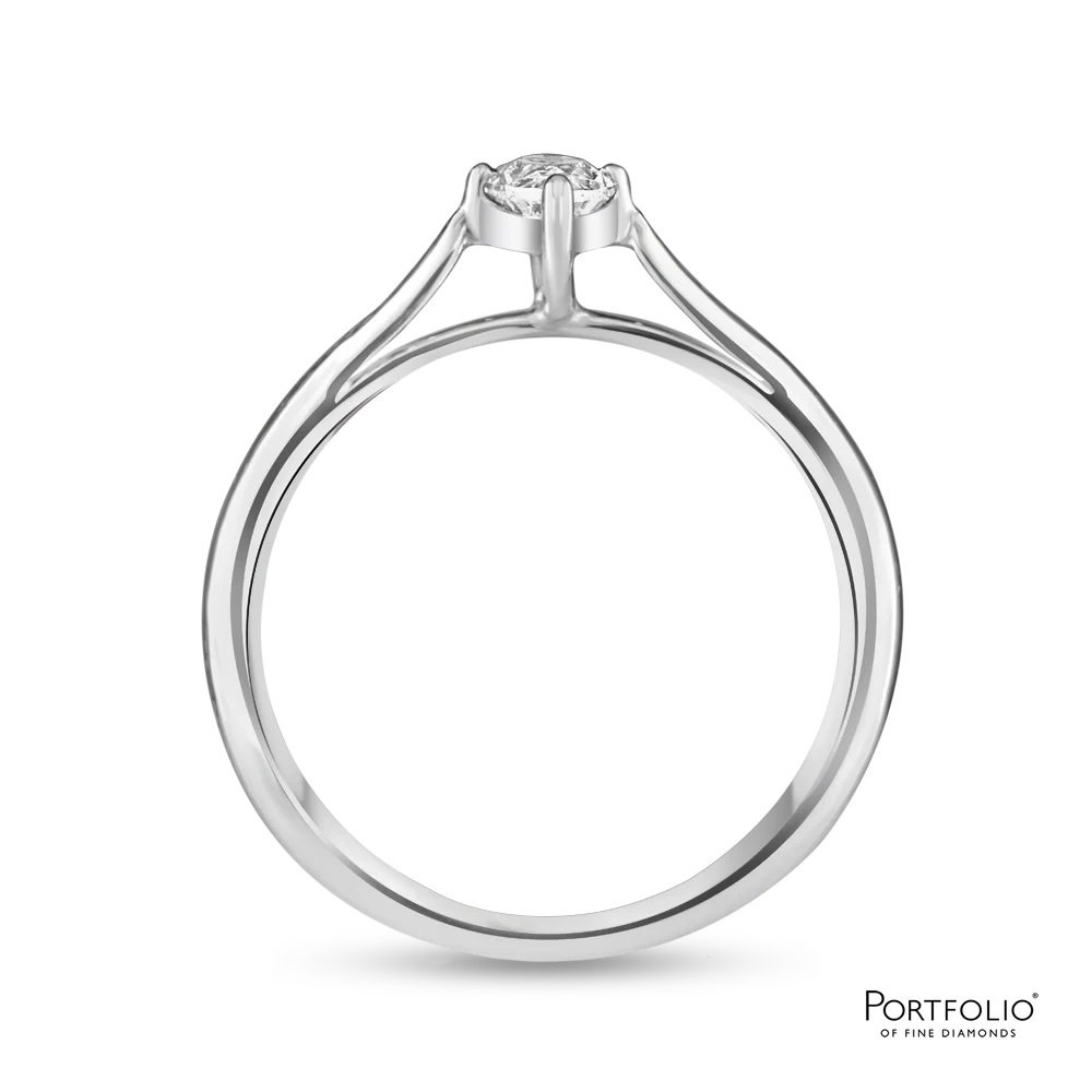 Pre-Owned Solitaire 0.41ct F VS1 Diamond Platinum Ring - Image 2
