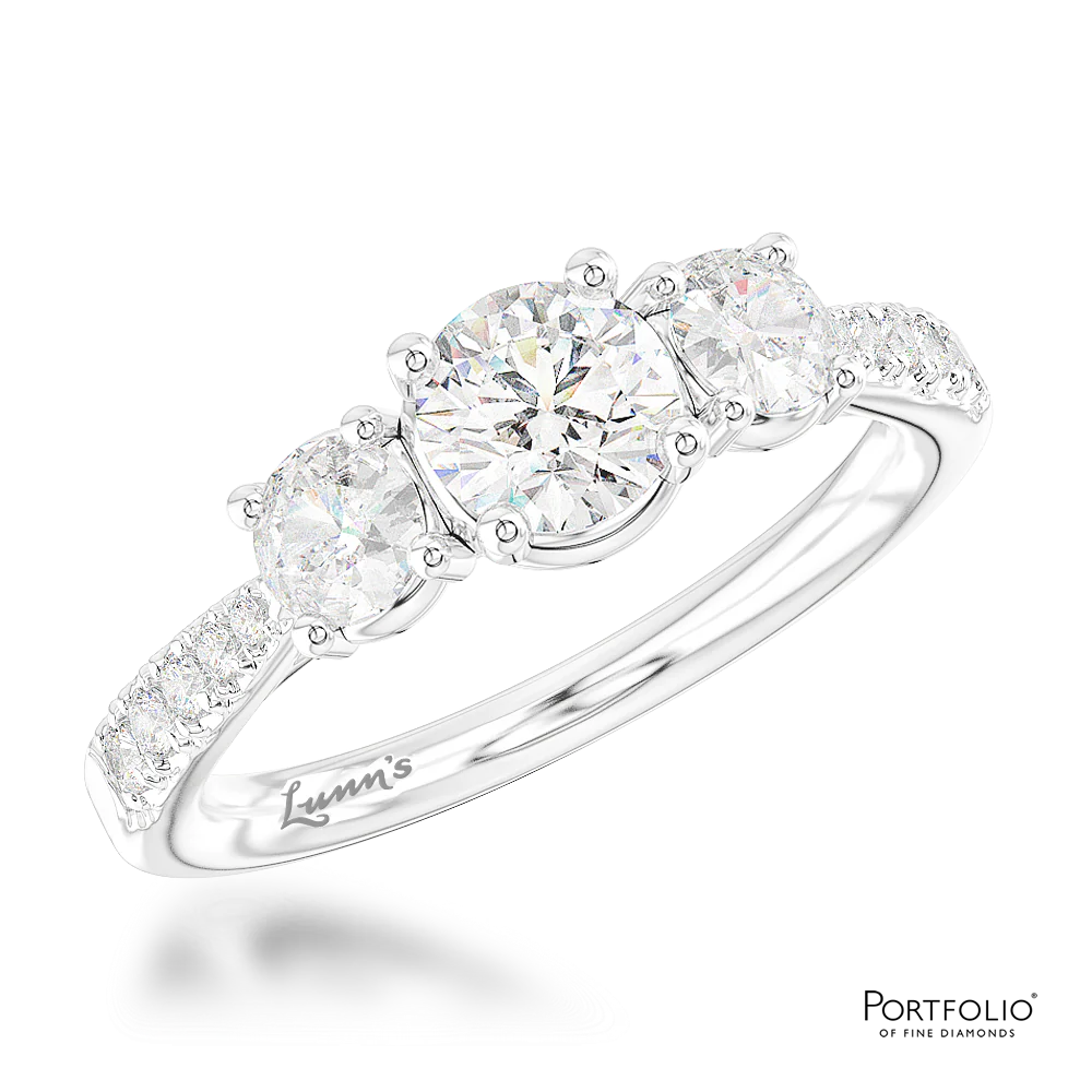 Skye Classic Three Stone 0.50ct G SI1 Diamond Platinum Ring