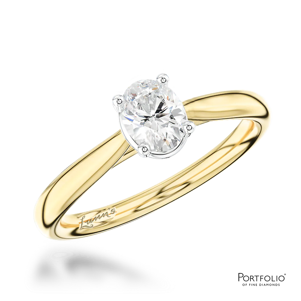 Solitaire 0.30ct D VS2 Diamond Yellow Gold/Platinum Ring