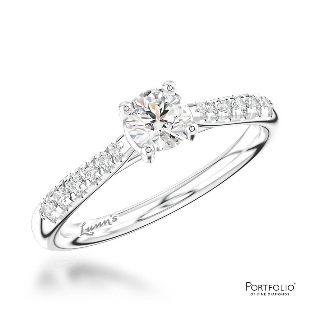 Solitaire 0.30ct F VS2 Diamond Platinum Ring