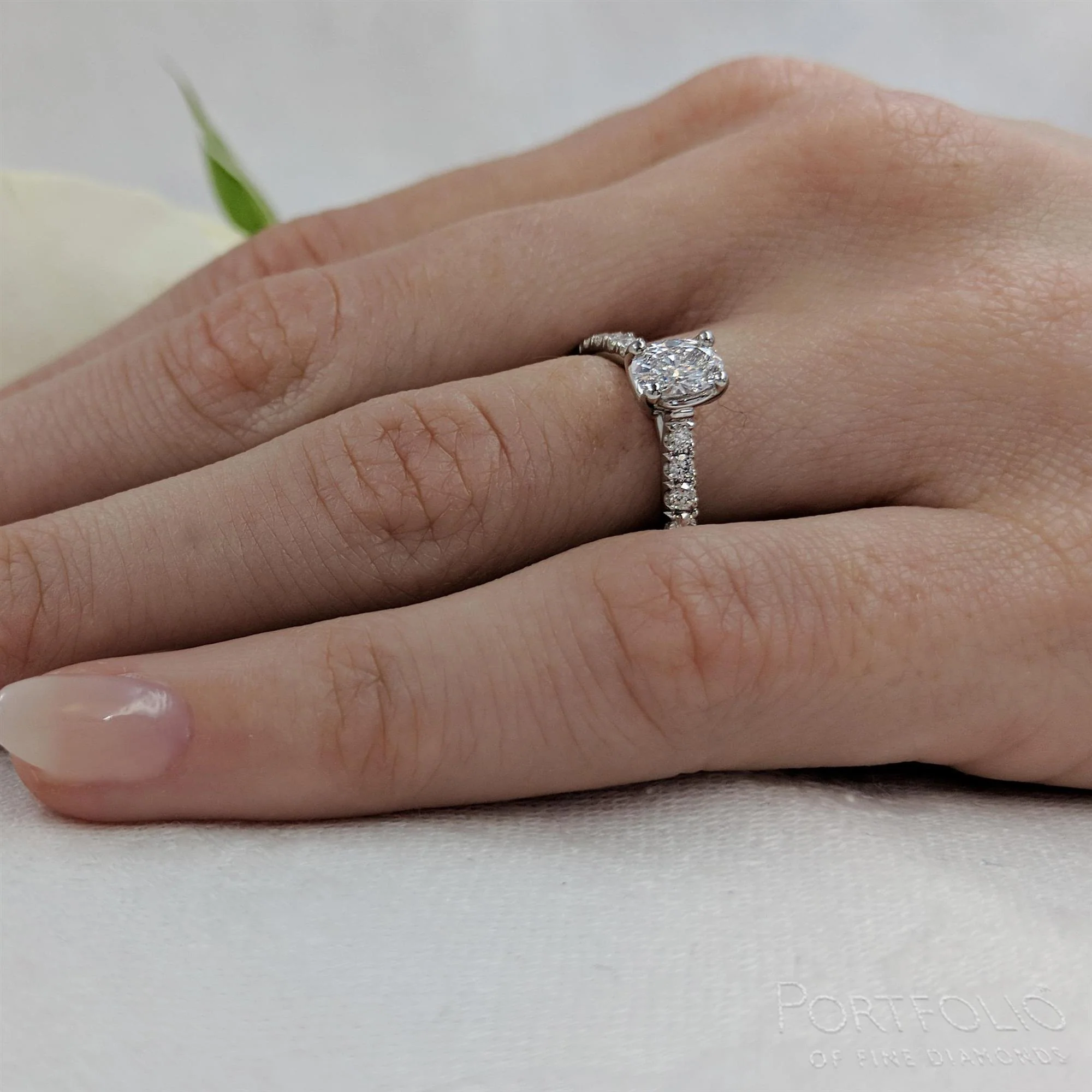 Solitaire 0.40ct D VS2 Diamond Platinum Ring - Image 2