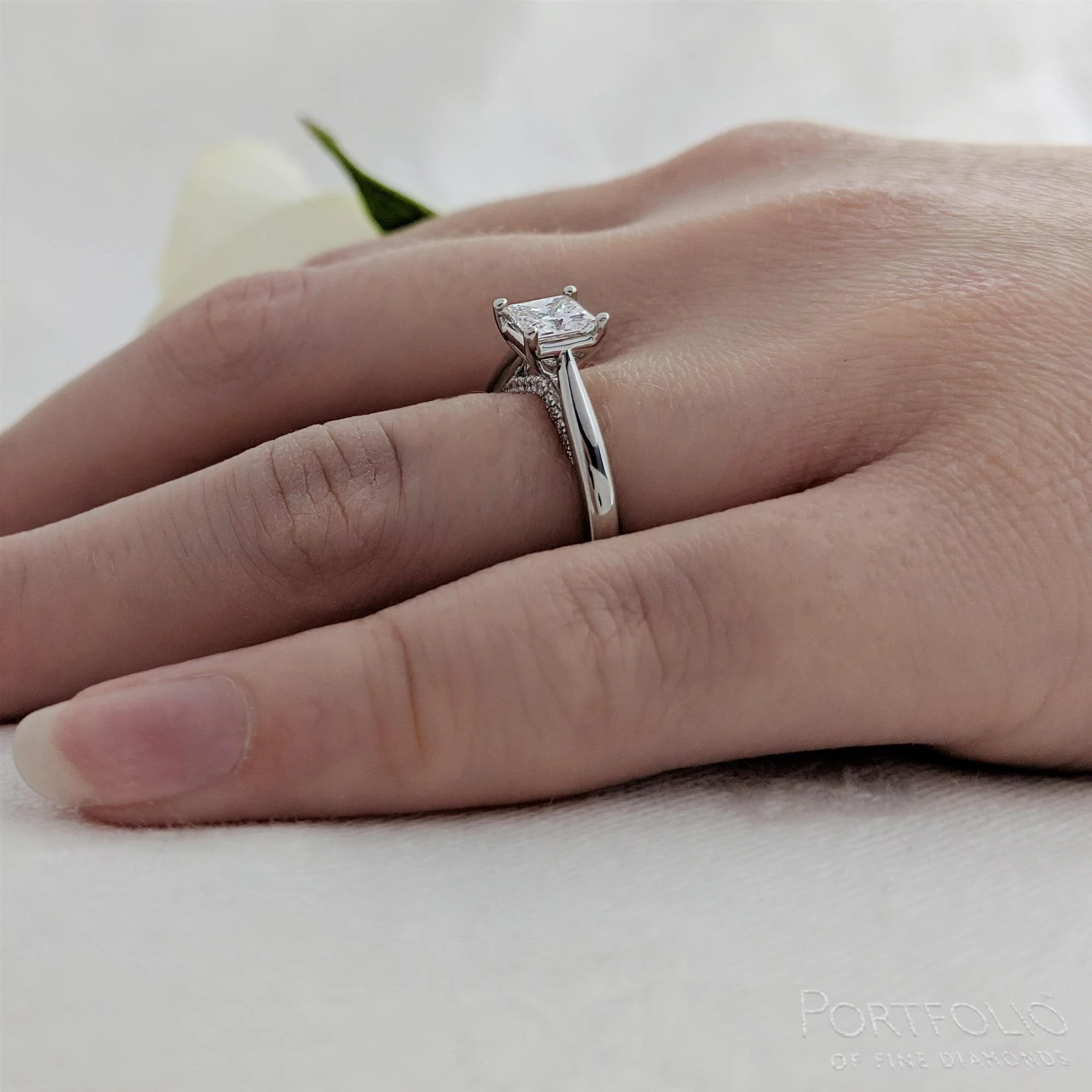 Solitaire 0.70ct E SI1 Diamond Platinum Ring - Image 2