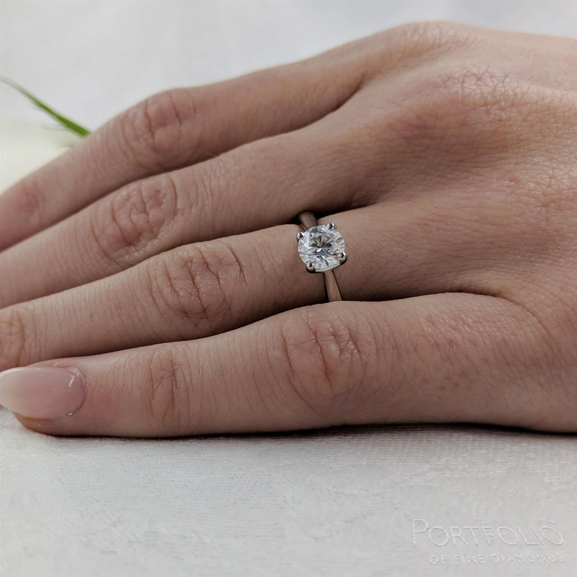 Solitaire 0.70ct G SI1 Diamond Platinum Ring - Image 2
